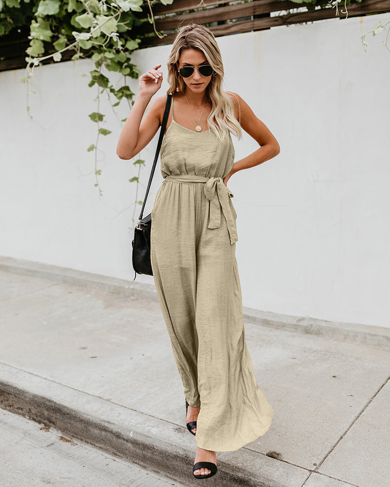Fashion Suspender Wide-leg Tank Top Jumpsuit