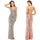 Sling Halter Dress, Deep V-neck Stretch Sequined Mopping Dress