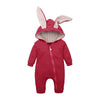 Big ears bunny one-piece l hooded zipper romper romper