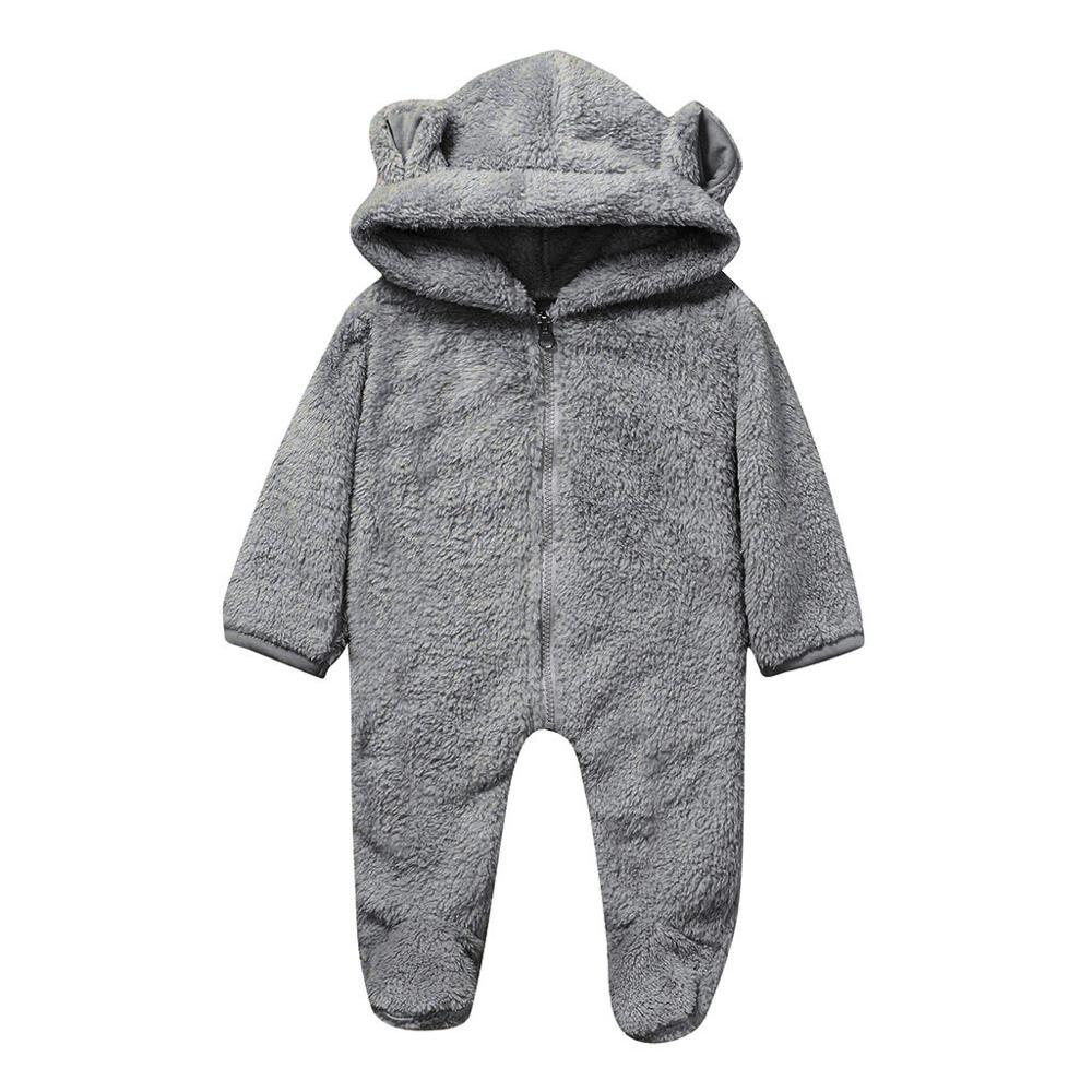Hooded design jumpsuit with fleece