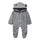 Hooded design jumpsuit with fleece