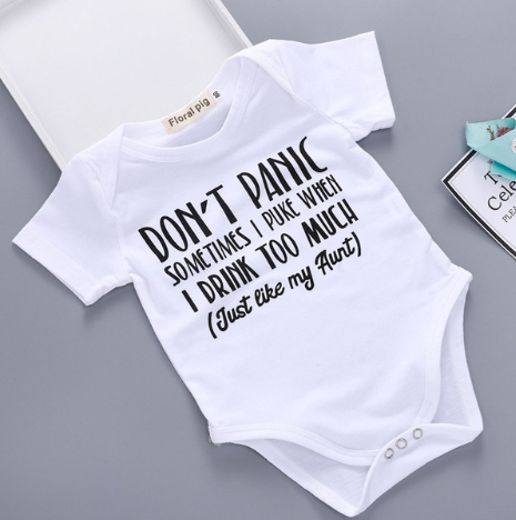 2021 Newborn Baby Clothes Funny 1st Birthday Daddy Letter White Short Sleeve Baby Bodysuits Tiny Cotton Baby Clothes Onesie (China)