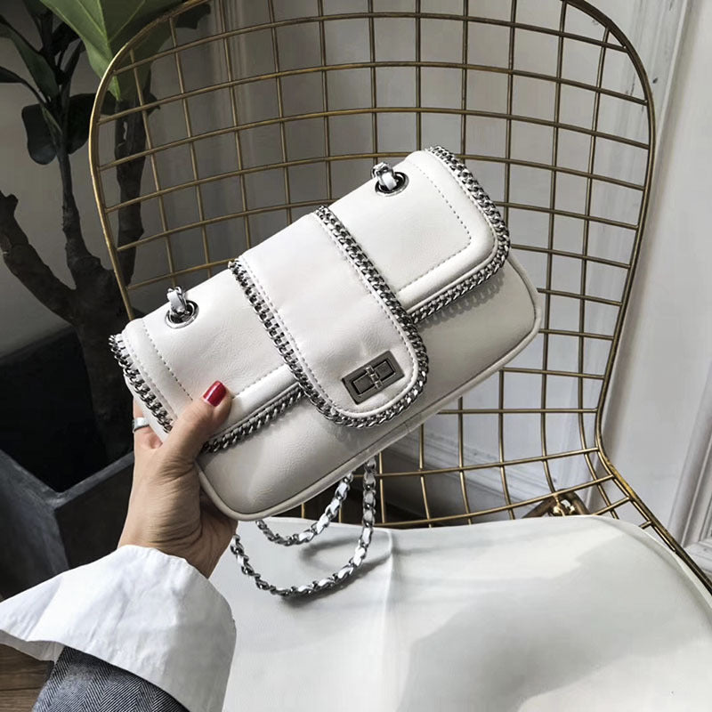 Small fragrance chain bag retro motorcycle bag