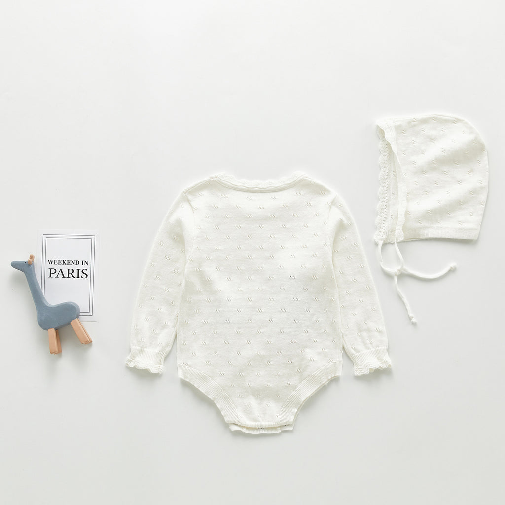Baby knitted romper jumpsuit