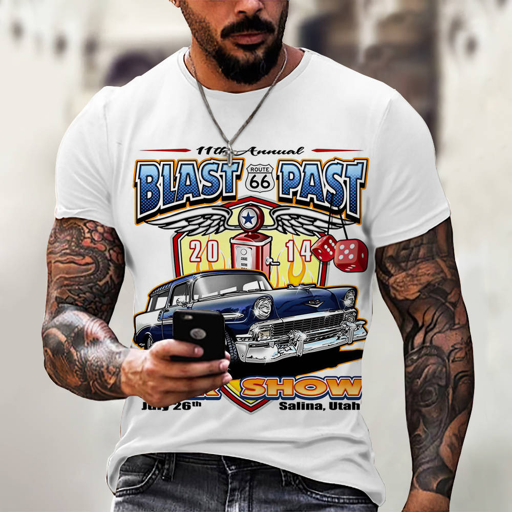 New Men Summer 3Dt Shirt Top Printed Street Short Sleeve