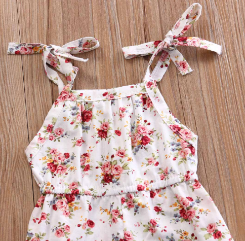 Infant Baby Camisole Floral Romper 2 Colors