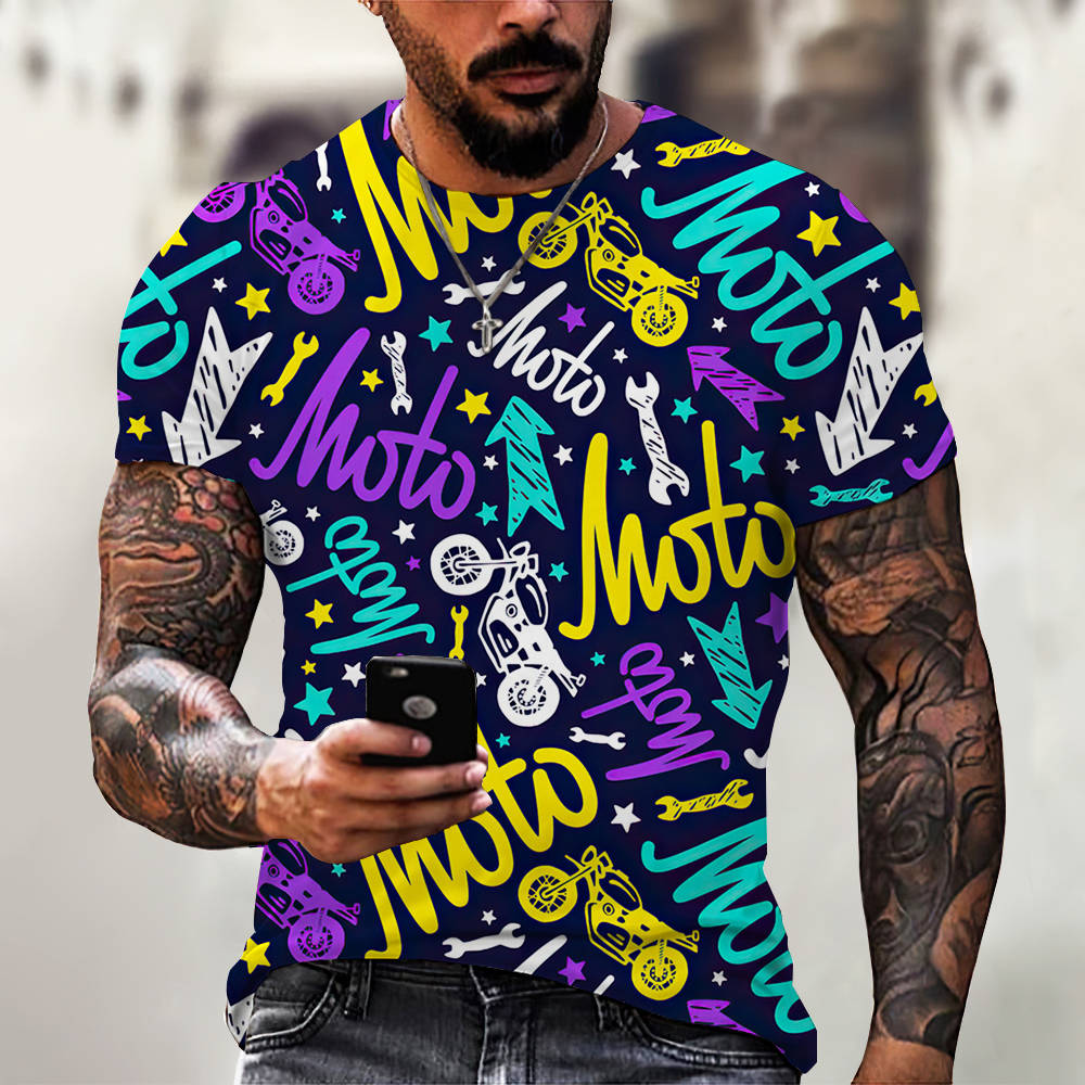 3D Digital Printing Casual Short-Sleeved T-Shirt