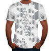 Digital print round neck short sleeve T-shirt