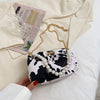 Fashion Cow Pattern Portable Diagonal Cloud Bag