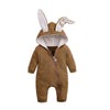 Big ears bunny one-piece l hooded zipper romper romper