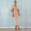 Off-the-shoulder bandage party dress