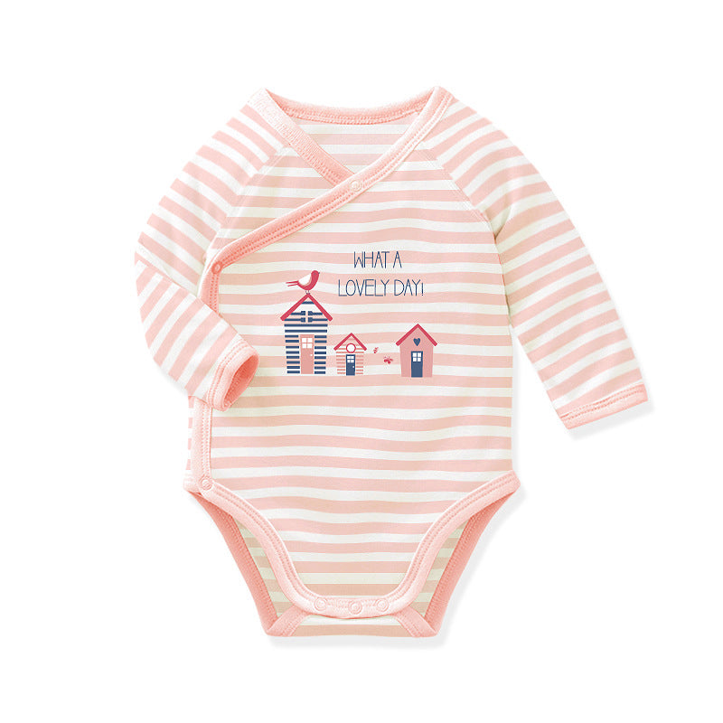 Cotton baby coveralls fart double layer