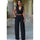 High Waist V-neck Wide-leg Pants Irregular Suit With Belt