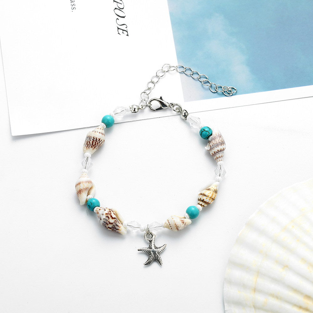 European And American Style Beach Starfish Shell Anklet