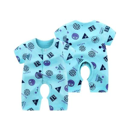 Baby onesies short-sleeved cotton baby clothes summer thin section male newborn clothes female summer romper