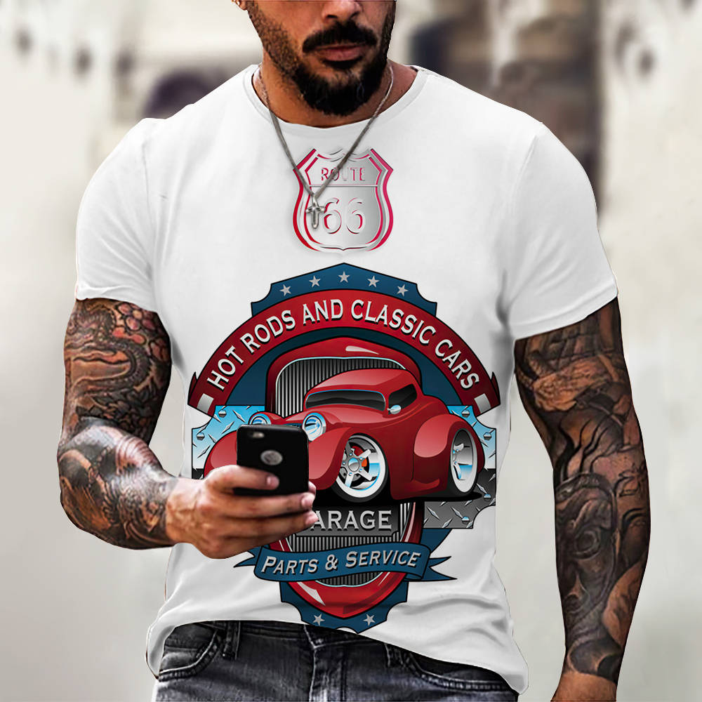 New Men Summer 3D Shirt Top Printed Street Short Sleeve