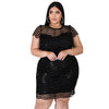 Nightclub Party Fashion Sequins Plus Size Dress Female Pattern