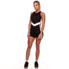 Sleeveless stitching sports jumpsuit