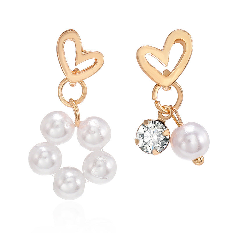 All-Match Hollow Heart-Shaped Long Asymmetric Earrings