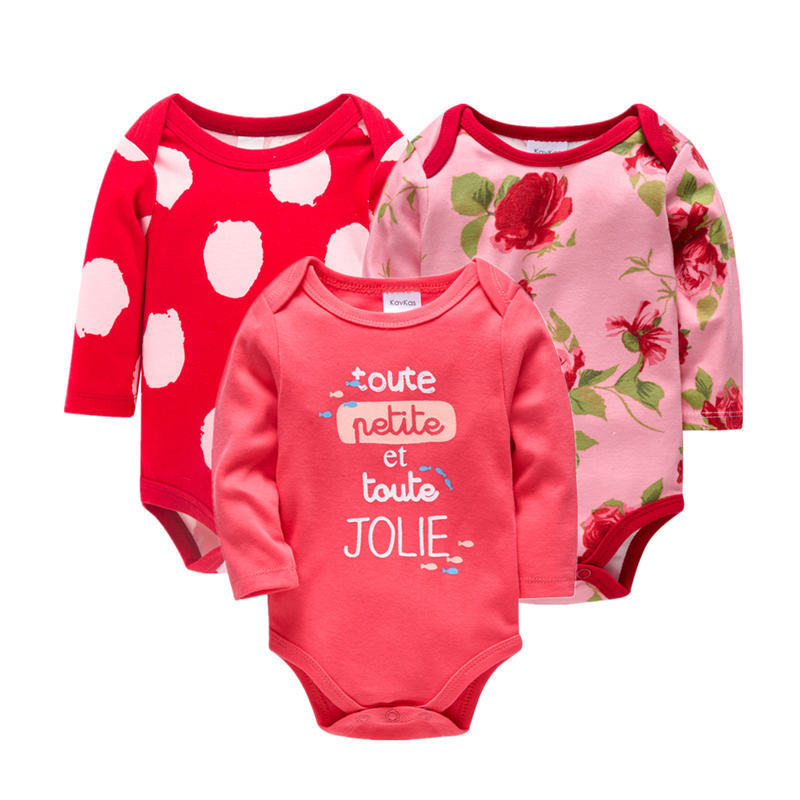 Three-Piece Baby Suit With Envelope Collar