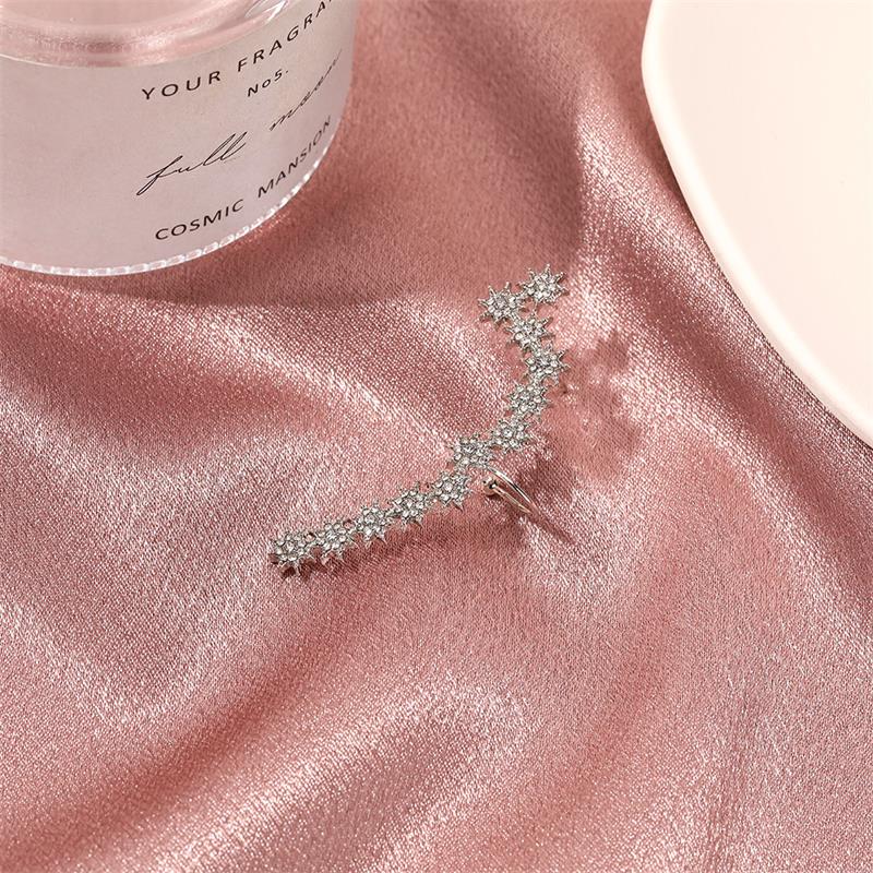 Star Full Diamond Ear Cuff Temperament Simple Unilateral Earrings