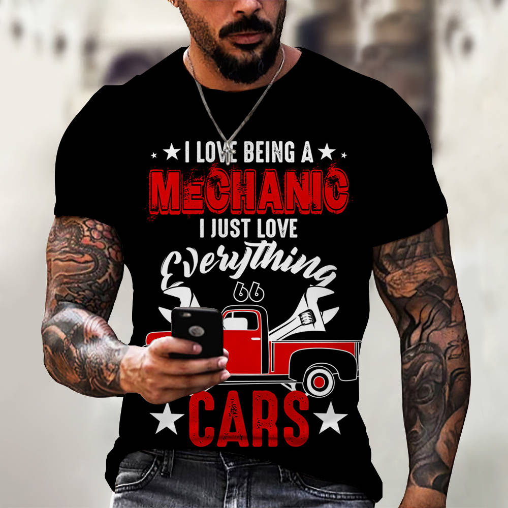 New Men Summer 3D Shirt Top Printed Street Short Sleeve