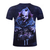 European And American Style Clown 3D Digital Printing Round Neck Short Sleeve T-Shirt