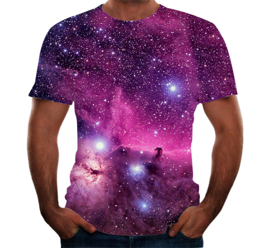 3D digital round neck short sleeve T-shirt