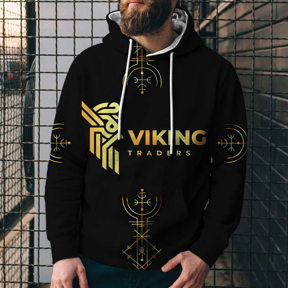 3D Digital Printing Loose Hooded Sweatshirt