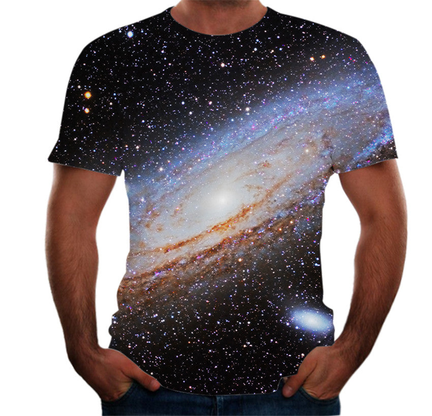 3D digital round neck short sleeve T-shirt