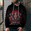 3D Digital Printing Loose Hooded Sweatshirt