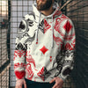 Poker Digital Printed Sweater Street Fashion Loose Sports Hoodie