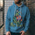 3D Digital Loose Print Hooded Sweatshirt