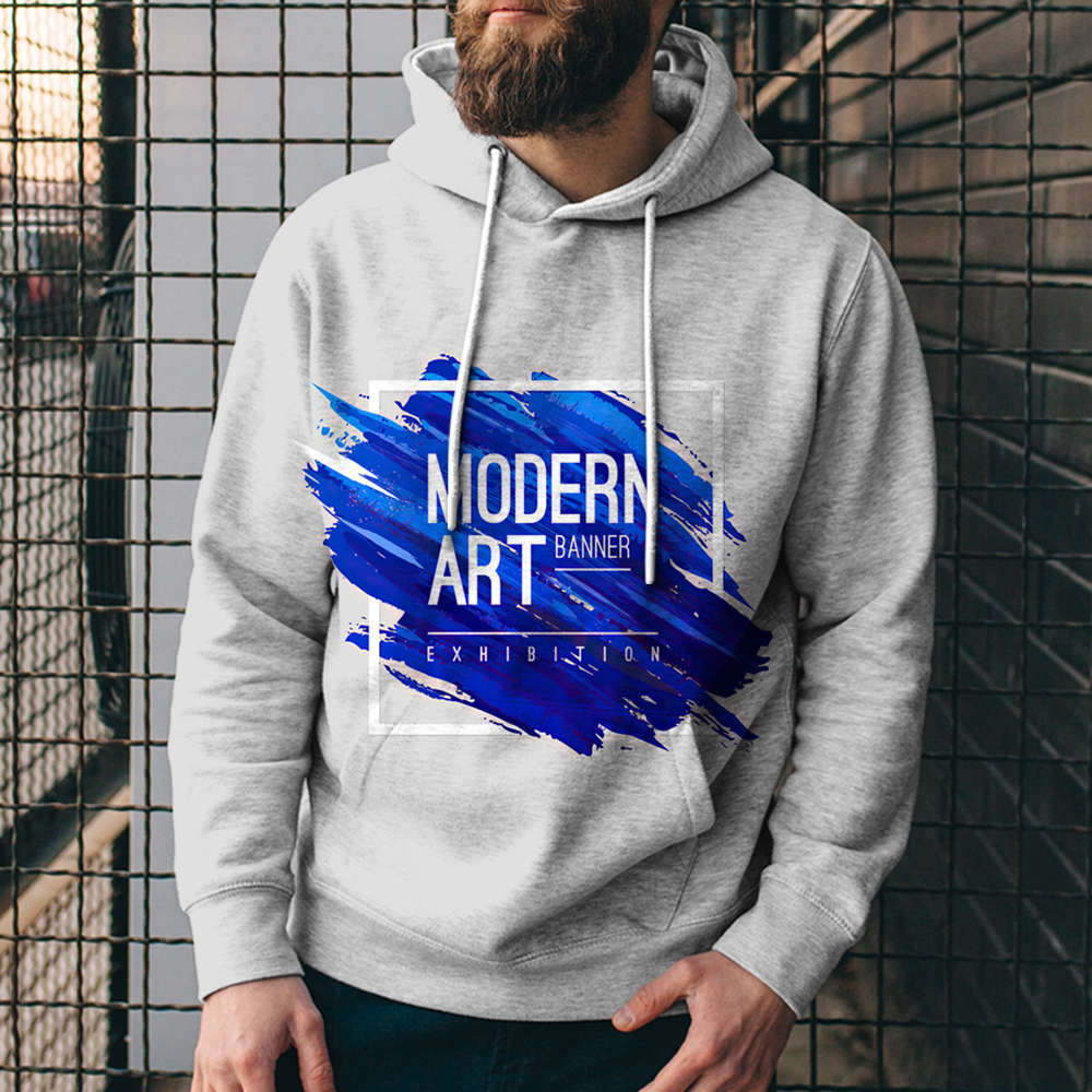 3D Digital Loose Print Hooded Sweatshirt
