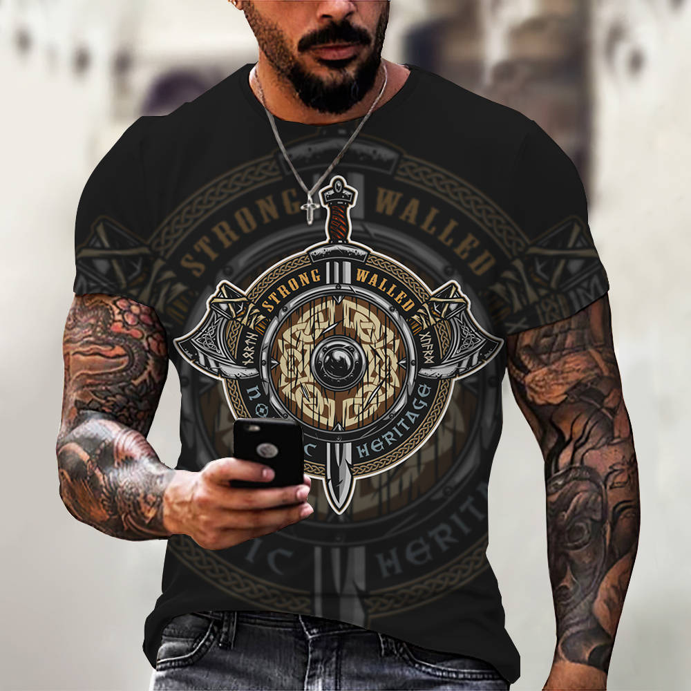 New Men Summer 3Dt Shirt Top Printing Street Short Sleeves