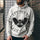3D Digital Printing Loose Hooded Sweatshirt