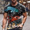 3D Digital Round Neck Short Sleeve T-Shirt