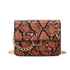 Leopard print chain shoulder bag