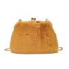 Hairy clip Korean style chain handbag
