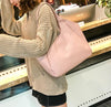 Dumplings four-piece portable PU shoulder bag Solid color lychee bag