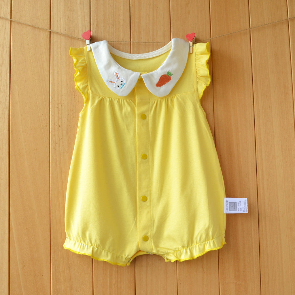 Short-sleeved romper jumpsuit cotton cool pajamas