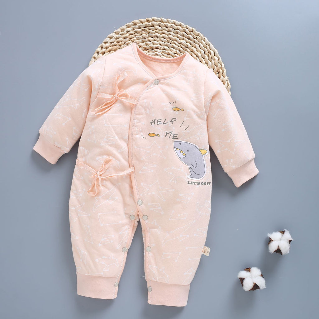 Baby in a cotton jumpsuit