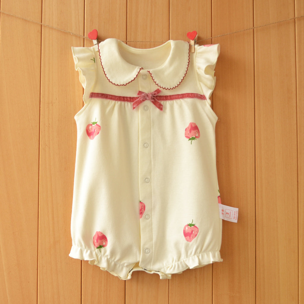 Short-sleeved romper jumpsuit cotton cool pajamas