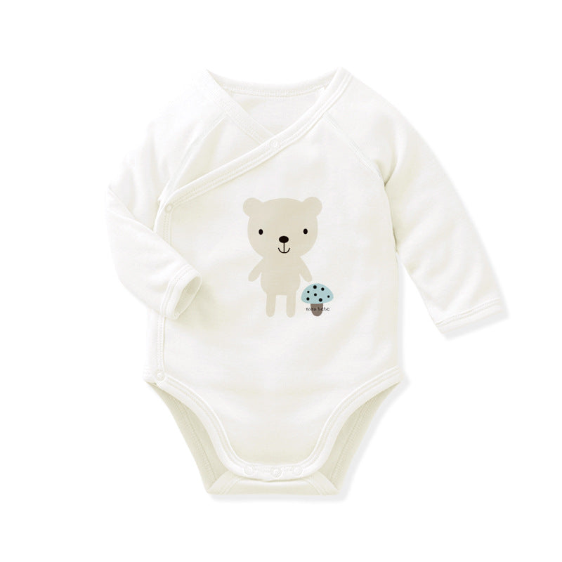 Cotton baby coveralls fart double layer