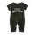 Alphabet short sleeve crawling suit
