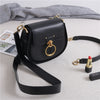 Ring Scrub Contrast Color Leather Piglet Bag Lady Fashion Saddle Bag