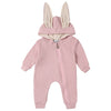 Big ears bunny one-piece l hooded zipper romper romper