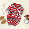 Autumn long-sleeved Christmas deer romper romper