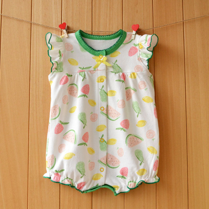 Short-sleeved romper jumpsuit cotton cool pajamas