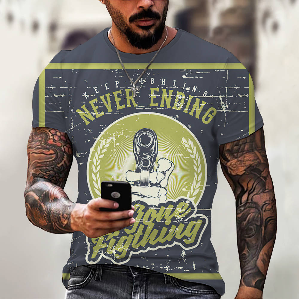 3D Digital Printing Casual Short-Sleeved T-Shirt
